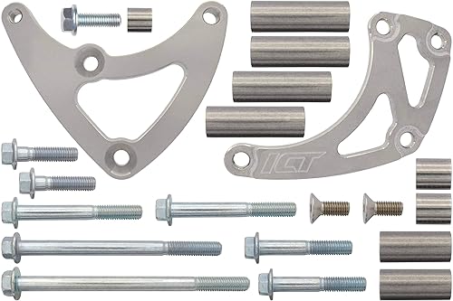 Miniatura 4 de ICT Billet LS - Soporte de reubicación para alternador de camión, lado del pasajero, montaje alto compatible con camionetaLS3 L99 Camaro SS 4.8L