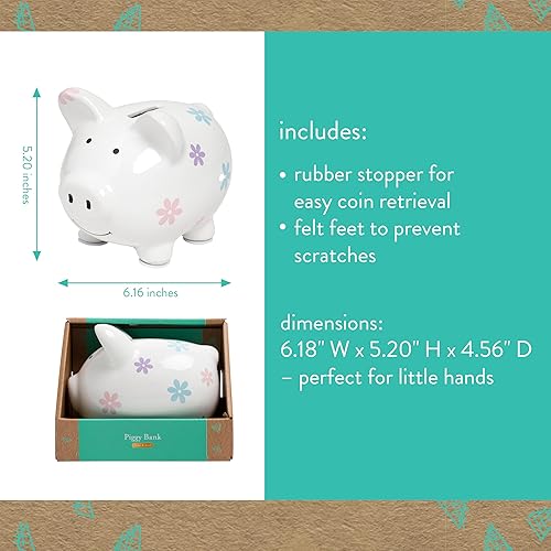 Miniatura 9 de Kate & Milo Banco de castillo de cuento de hadas de princesa de cerámica, regalo de recuerdo para recién nacido, alcancía de dinero para niños,