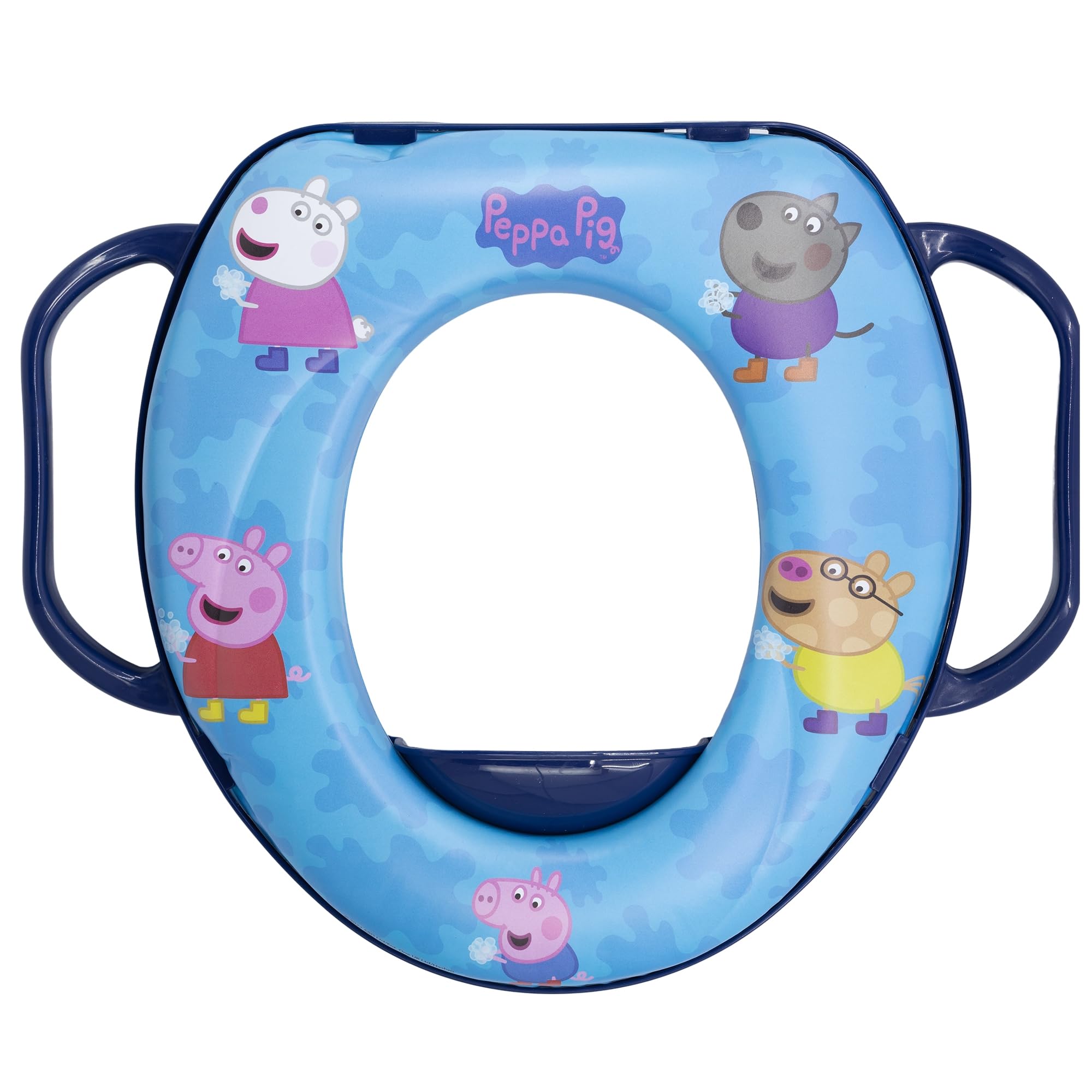 Stor Tataway Kindertoilette mit Griffen — WC-Verkleinerer mit Peppa-Pig-Grafik — rutschfester Komfortsitz, leicht zu reinigen