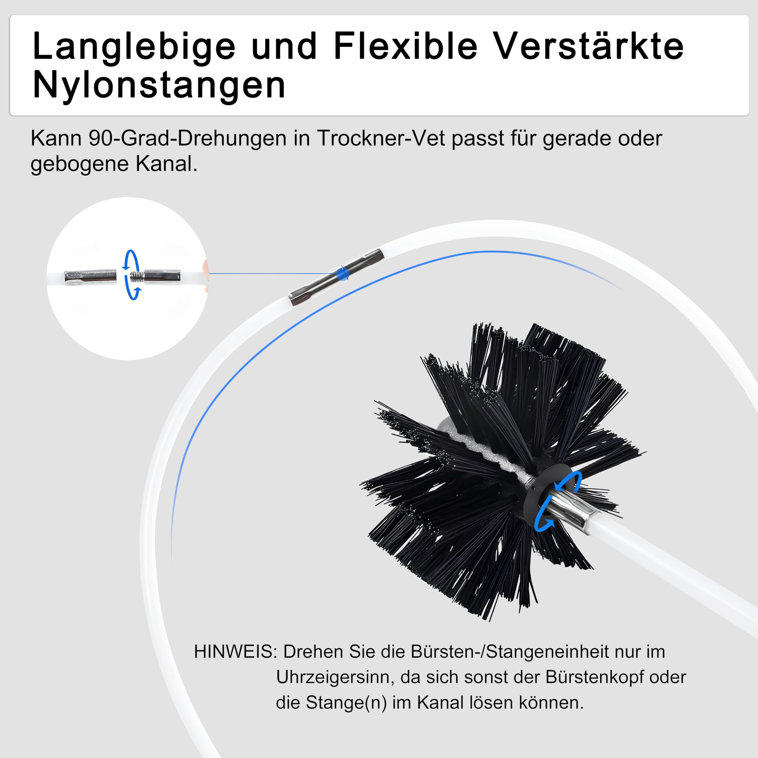 Nylon reinigingsborstel / tuitenrager