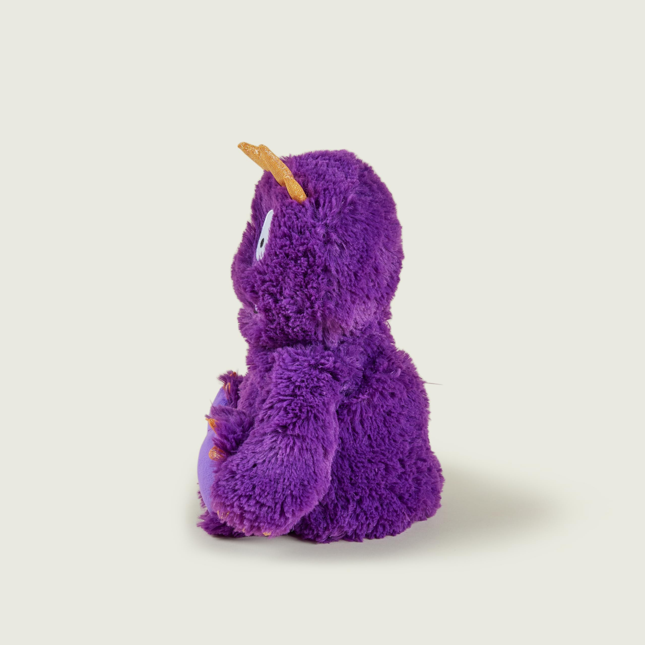 Warmies Peluche Mostro Viola Brillante, Pesato Utilizzabile nel Microonde con Profumo di Lavanda Francese, Borsa di Grano Caldo o Freddo per un fresco relax e un caldo sollievo