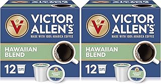 Victor Allen's Coffee Hawaiian Blend, 12 Count, Medium Roast, Single Serve Coffee Pods for Keurig K-Cup Brewers (Pack of 2)