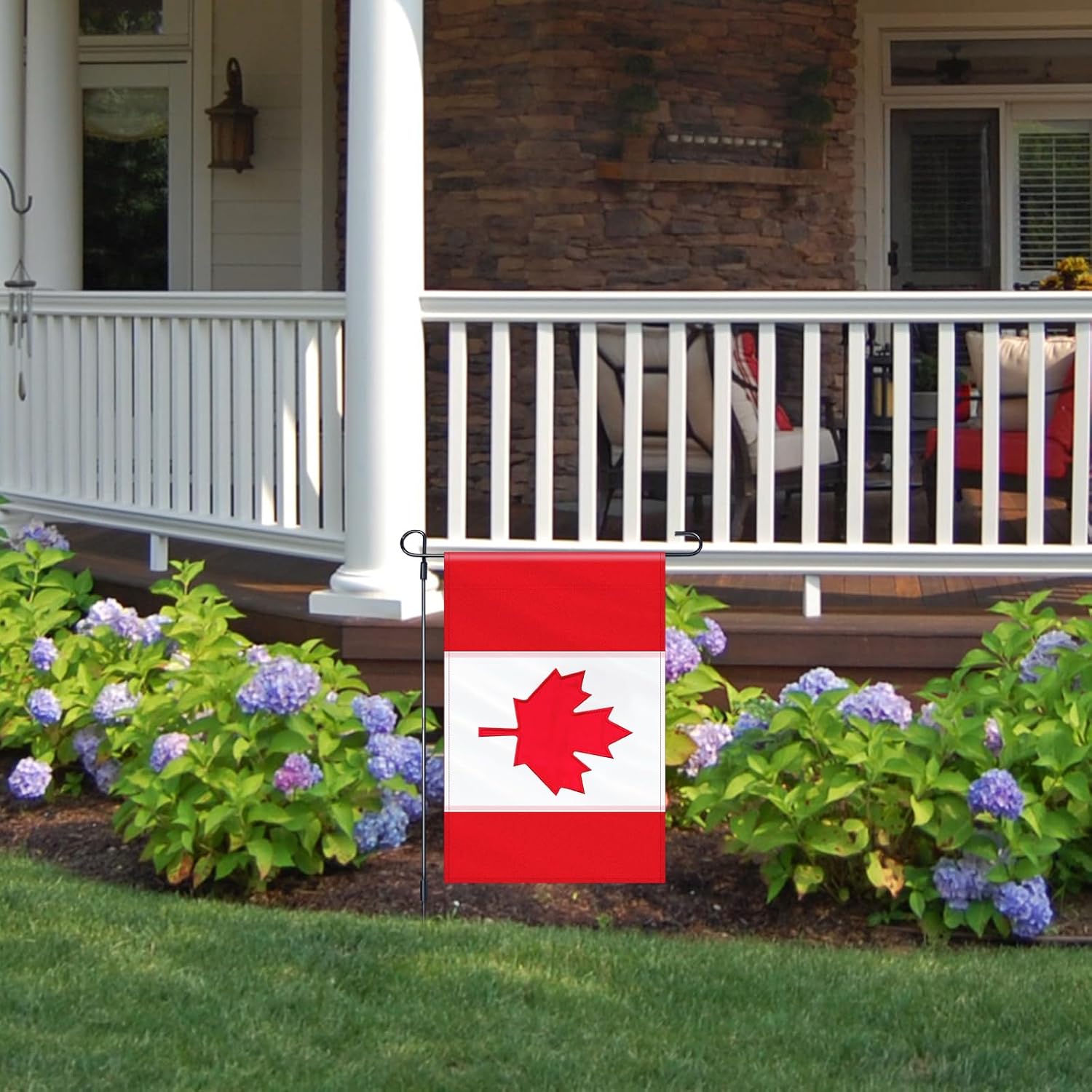12 x 18 Inches Canada Garden Flag for Yard Lawn Outdoor Decor, Embroidered Red Maple Leaf Design Double-Sided Burlap Banner for Canada Day, July 1st, Patriotic Holiday, Front Porch Outside Decorations - Image 6