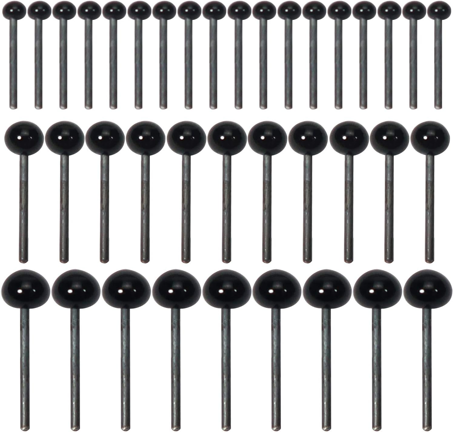 TOAOB 300pcs Glass Eyes for Crafts Black Safety Crochet Eyes 2mm 3mm 4mm Small Eyeballs for DIY Needle Felting Plush Animals Puppet Dolls Sewing Crafts Doll Making Supplies