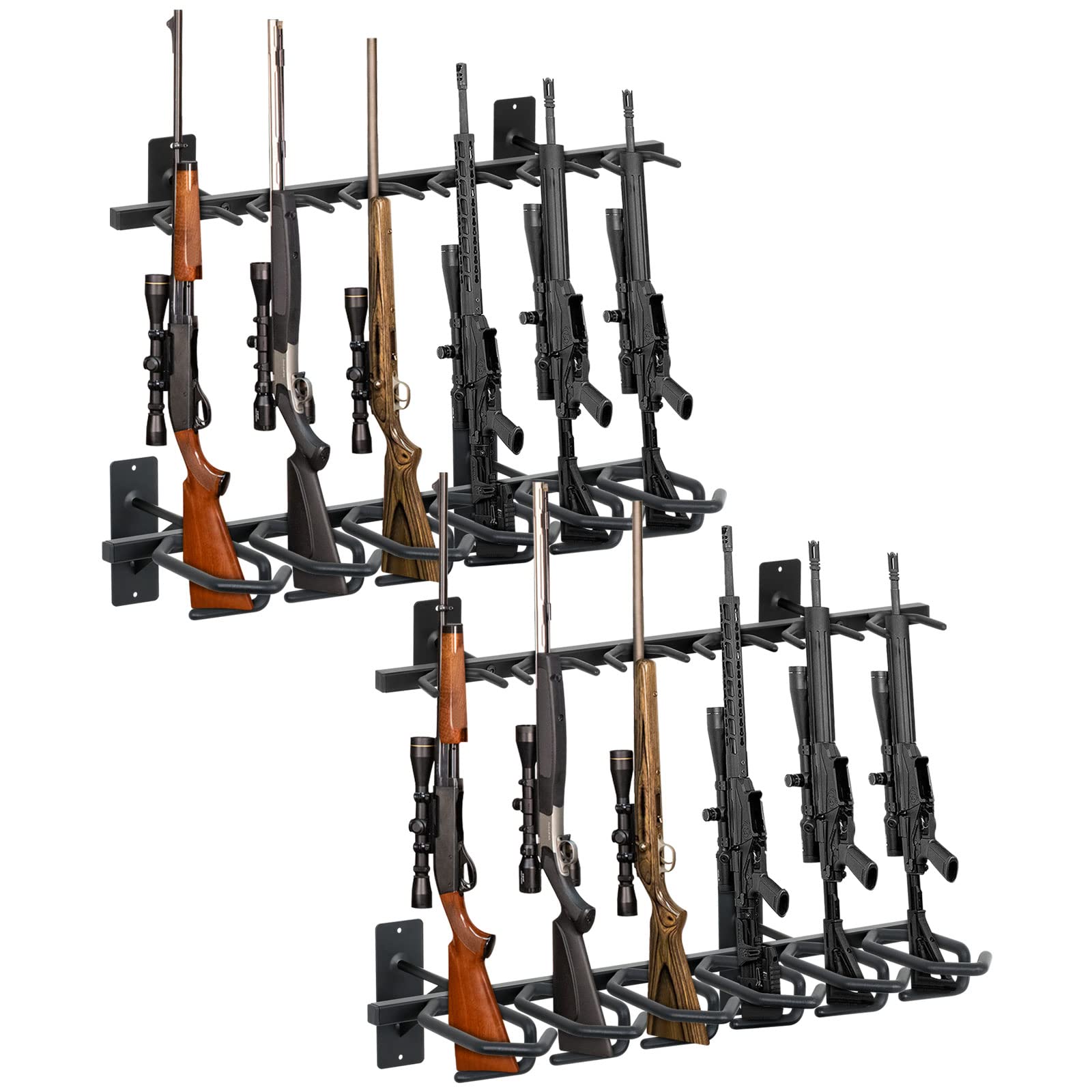 ROBUST Indoor Gun Racks for Wall 6Slot Vertical Gun Rack Wall Mount