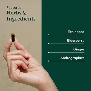 GAIA HERBS PRO Immune Activator - Immune Support Supplement - Features Echinacea, Ginger Root, Elderberry & Andrographis - Vegan, Dairy-Free & Gluten-Free - 40 Liquid Phyto-Caps (20 Servings)