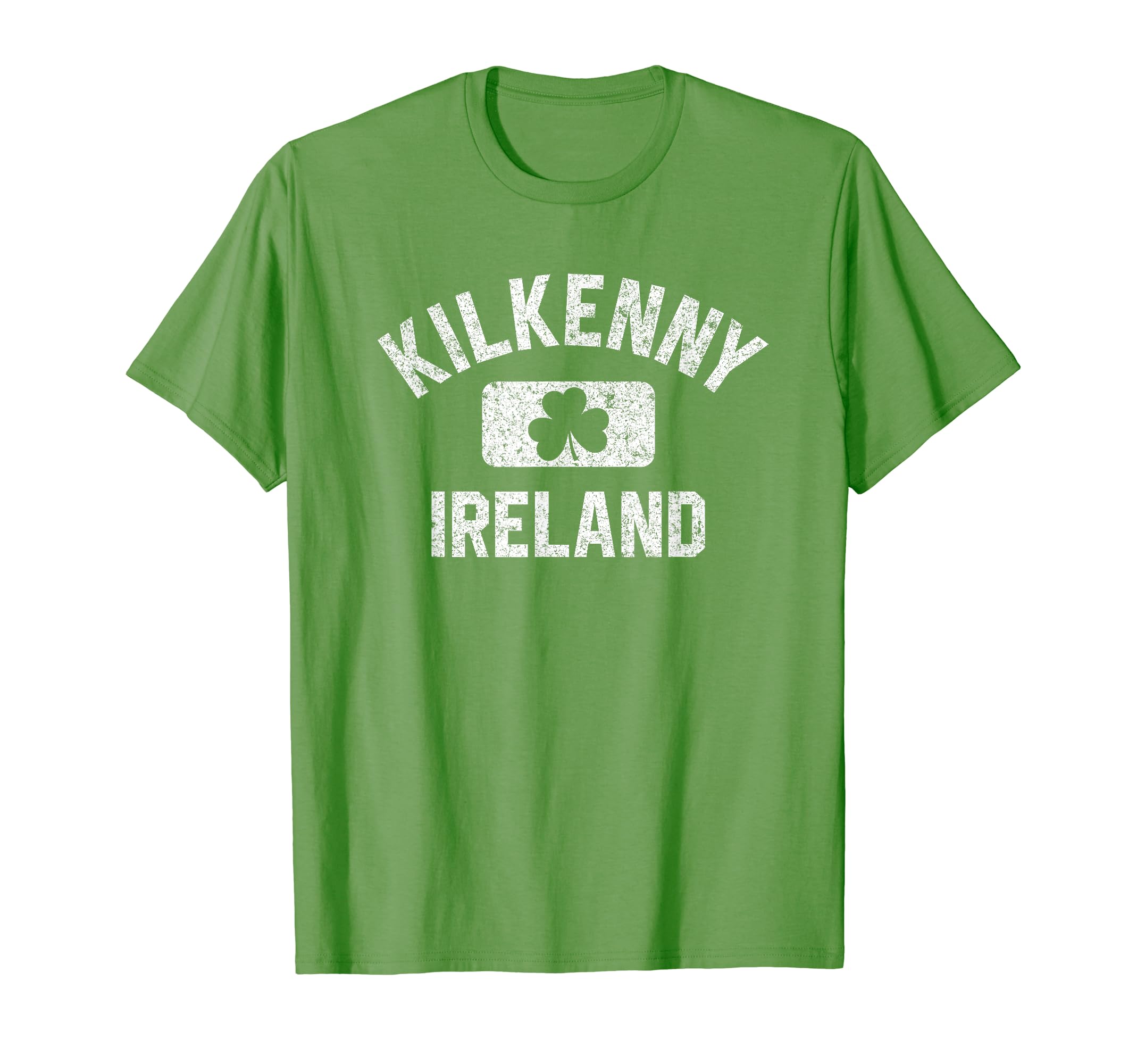 Kilkenny Ireland Gym Style Distressed White Print T-Shirt