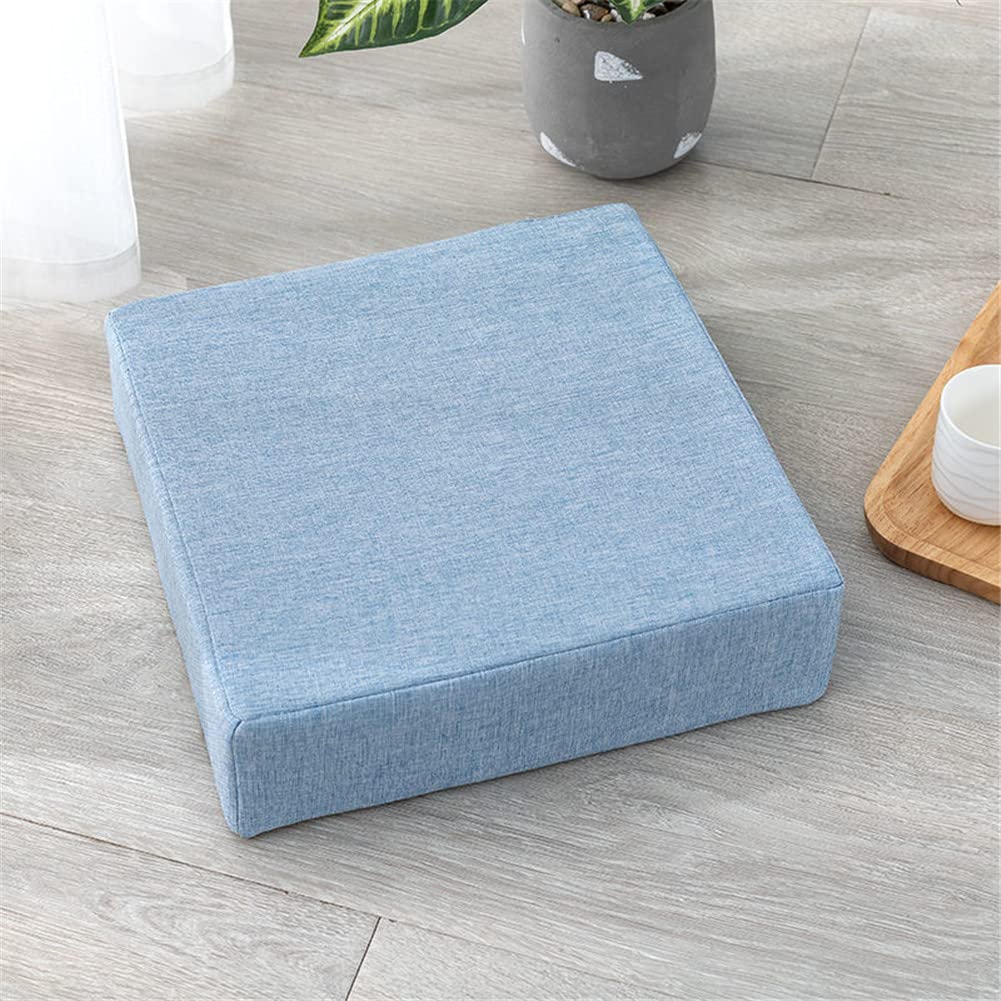 Cuscino per seduta in memory foam, antiscivolo, per sedia, comodo cuscino per interni/esterni, per auto, ufficio, divano, colore azzurro cielo (30 x 30 x 5 cm)