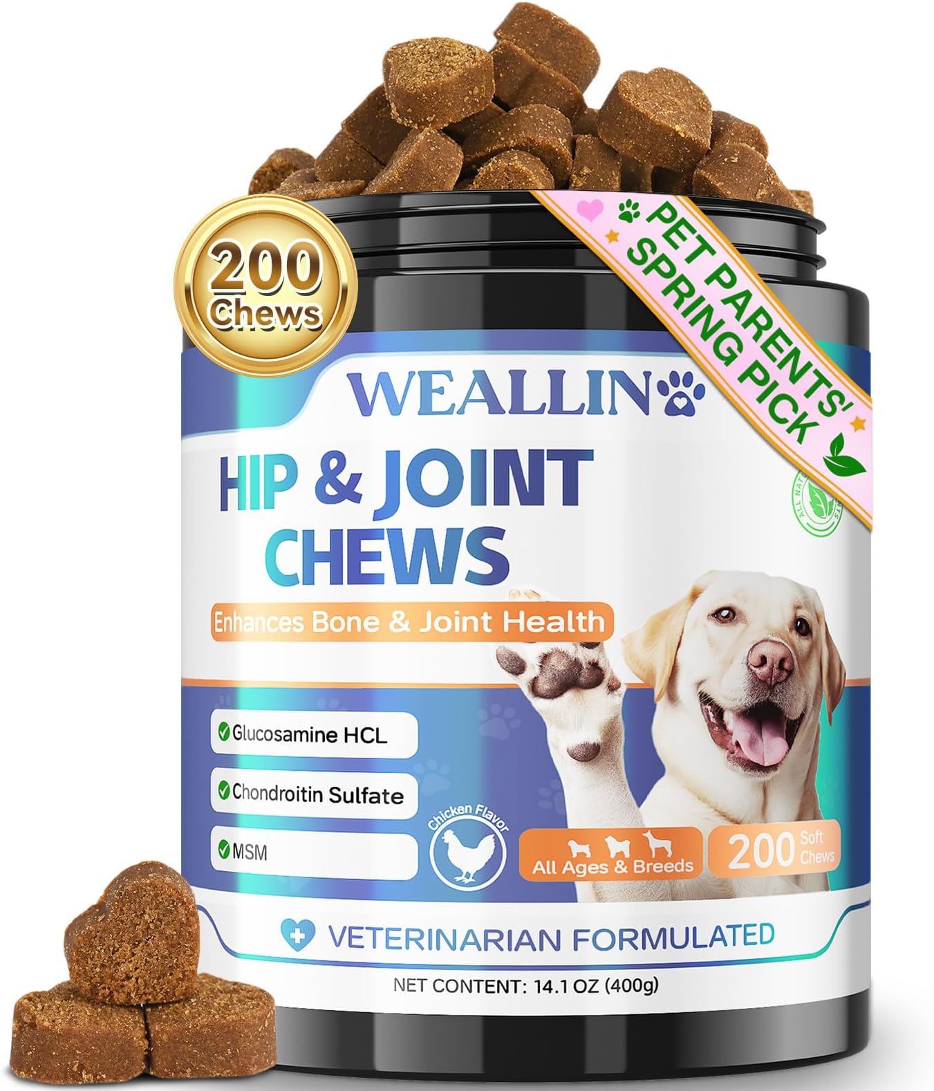 – Joint Supplements For Dogs - Dog Joint Supplements 200Pcs Hip & Joint Care For Dogs Joint & Hip Treats with Glucosamine & Chondroitin, MSM, Lipid Mussels Joint Care Chews For All Breeds Chicken Flavor