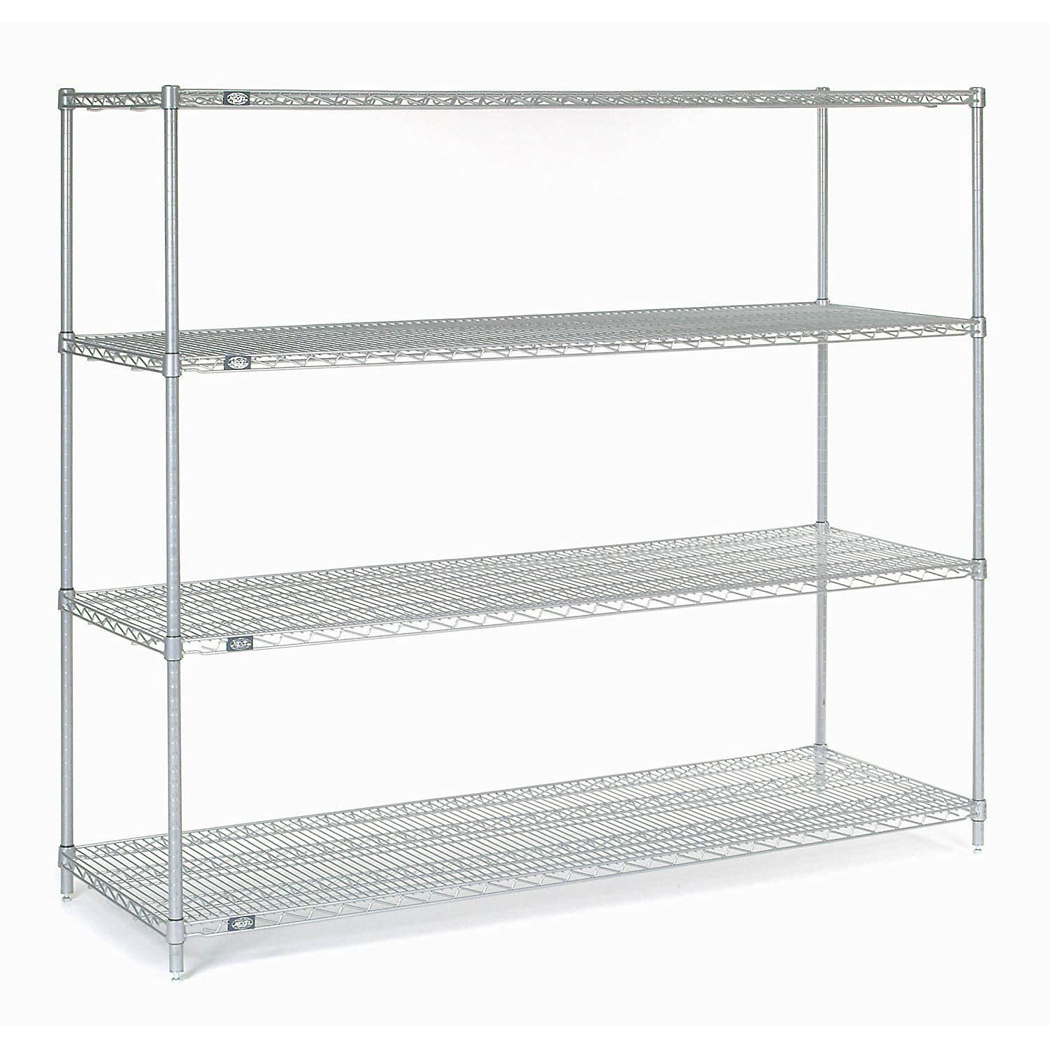 Nexel Wire Shelving, Poly-Z-Brite, 54"W x 14"D x 86"H