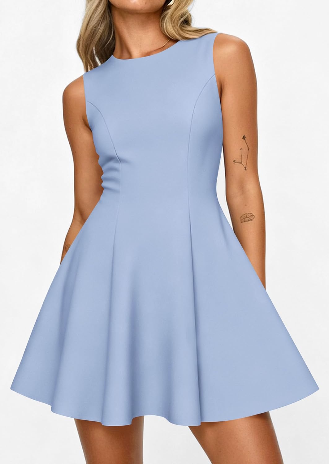 PRETTYGARDEN Cocktail Dresses for Women 2026 Summer Formal Boat Neck A Line Spring Elegant Graduation Party Mini Dress - Image 2