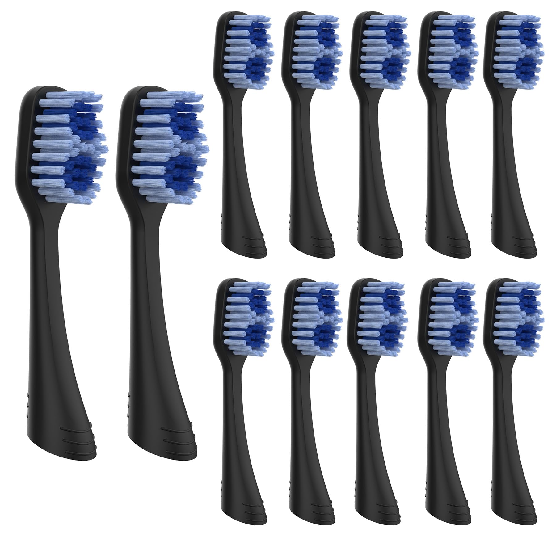 Photo 1 of 10 Replacement Toothbrush Heads Compatible with Oral-B Clic (Black)