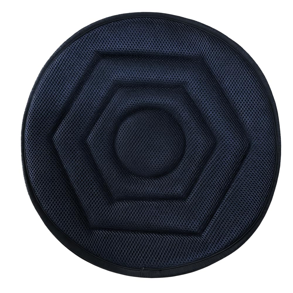 NAVESO Cuscino girevole per sedile auto, girevole a 360 gradi, per ausilio alla mobilità, facile da girare, portatile, per auto, casa, lavoro, veicolo, ufficio (blu navy)
