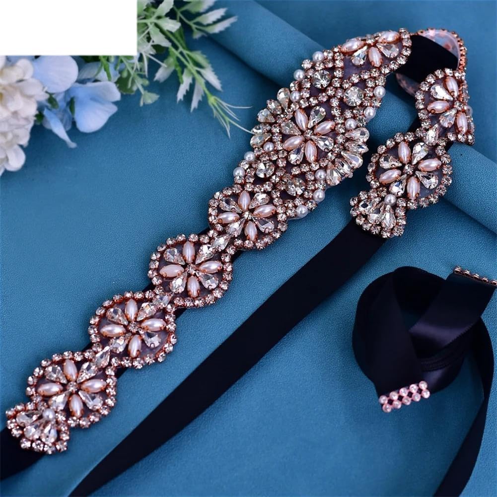 Cinturones de boda para novia, para mujer, diamantes de imitación brillantes, formales, para decoración de vestidos de fiesta