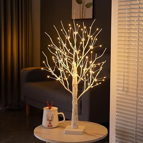 Miniatura 3 de 144 luces LED de árbol de abedul, árbol de hadas bonsái de mesa, árbol de espíritu, lámpara de árbol artificial de bricolaje con temporizador USB