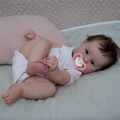 Miniatura 18 de iCradle Lovely Real Look Reborn Baby Doll Girl - Muñeca de silicona de 20 pulgadas con pelo rubio arraigado, juguete realista para niños pequeños a