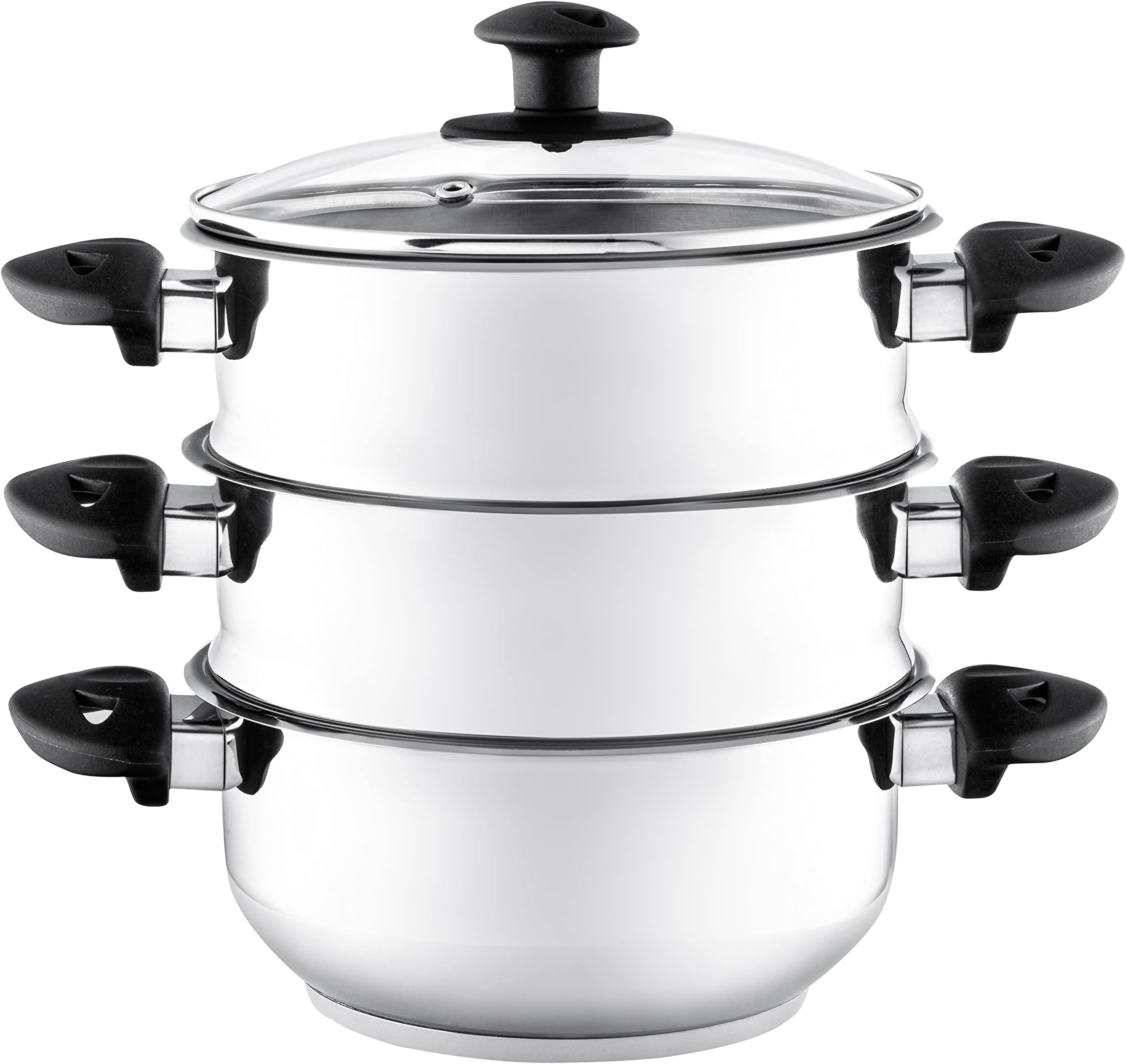 Pendeford Stainless Steel Collection 3 Tier Steamer, 20cm