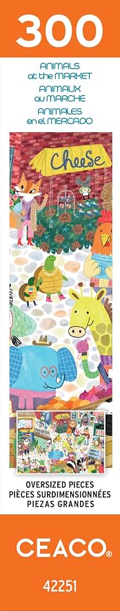 Puzzle CEACO 300 Piezas Animales en el Mercado 24x18 in miniatura 7