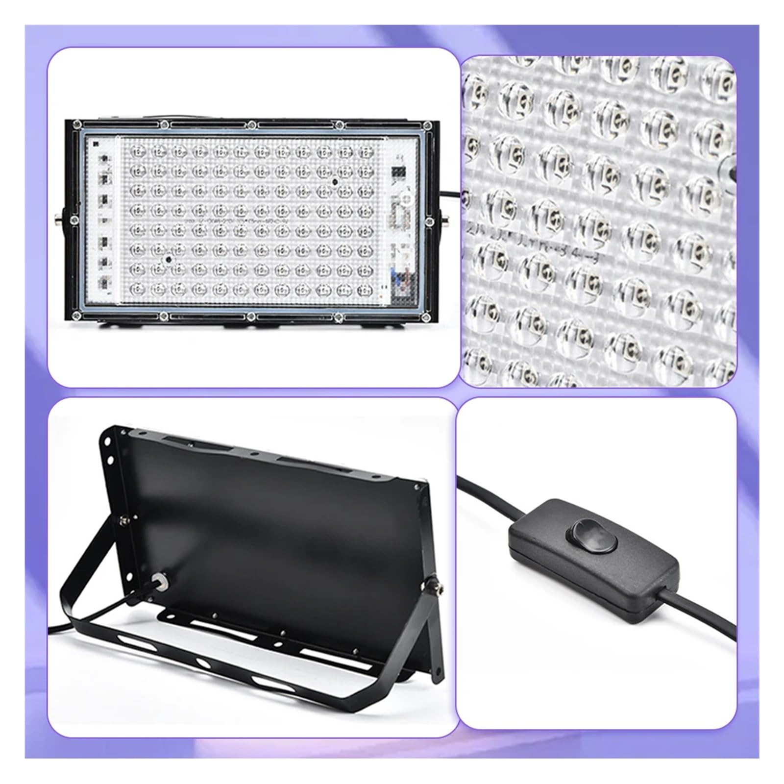 Przenośna lampa ultrafioletowa 50-400 W, utwardzająca klej UV, lampa ultrafioletowa do oświetlenia baru, klubu nocnego, reflektorów i oświetlenia zewnętrznego(300W)