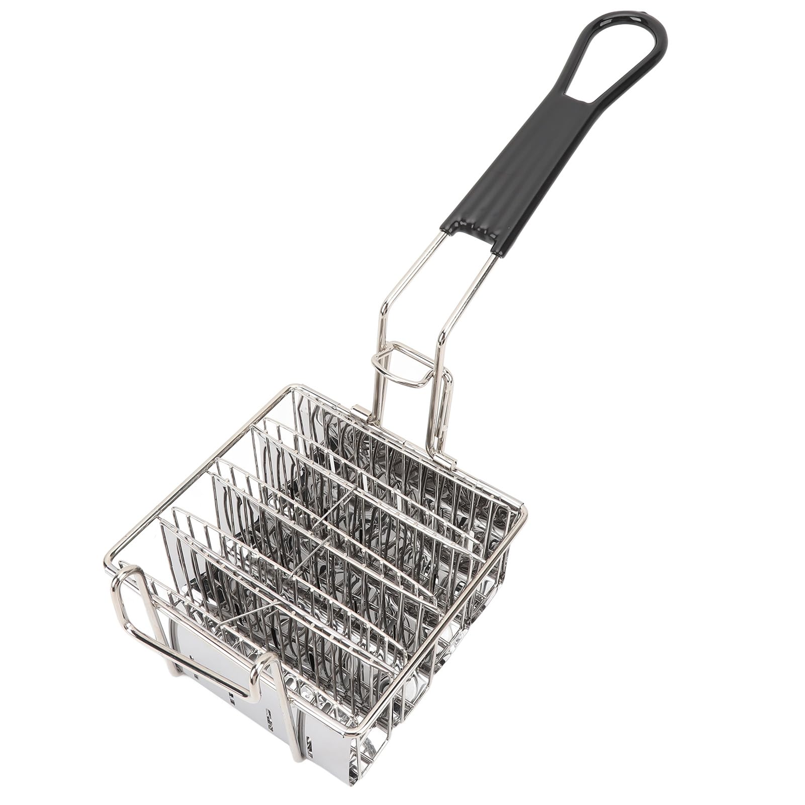 Taco Fryer Basket, Stainless Steel Taco Basket Holds 4 Shells, Taco Shell Fry Basket with Grip Handle, Kitchen Cooking Tool for Burritos and Tortillas, Safe Taco Holder