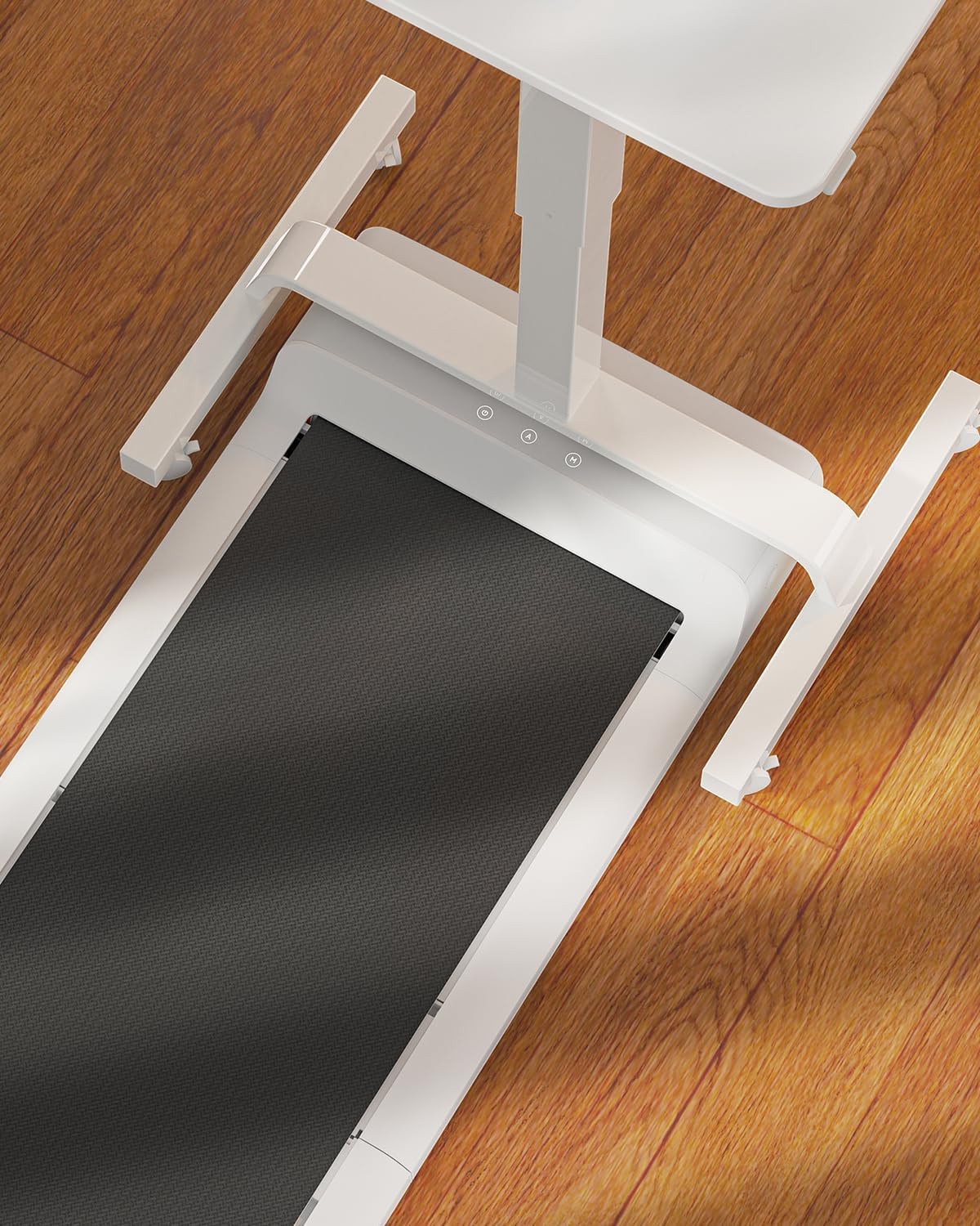 WALKINGDESK Table de Lit Ordinateur Portable avec 3 Roulette, Bureau Réglable en Hauteur, Table d'appoint, Pied à Gaz Table Roulante de Lit Mobile pour Canapé, Lecture ou Travail (Blanc Ivoire)
