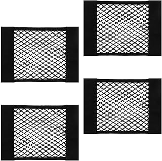 4 PCS Cargo Net, Universal Mesh Cargo Storage Net Organizer Bag Elastic Mesh Car Net Pocket for Auto, SUV, RV, Trunk, 13.4 x 9.4 Inch