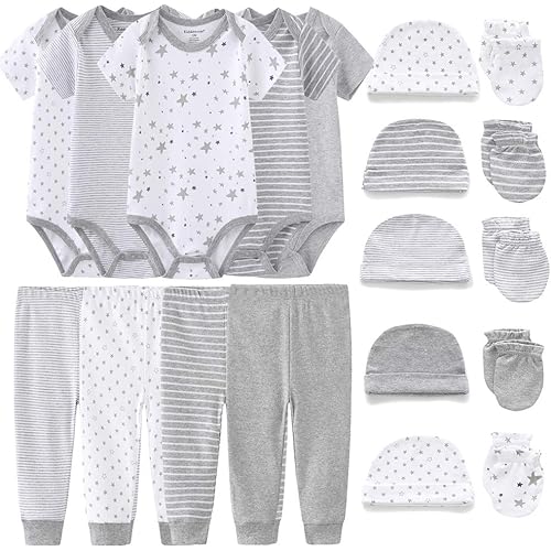 Kiddiezoom Unisex Baby Layette Essentials Giftset Clothing Set 19-Piece