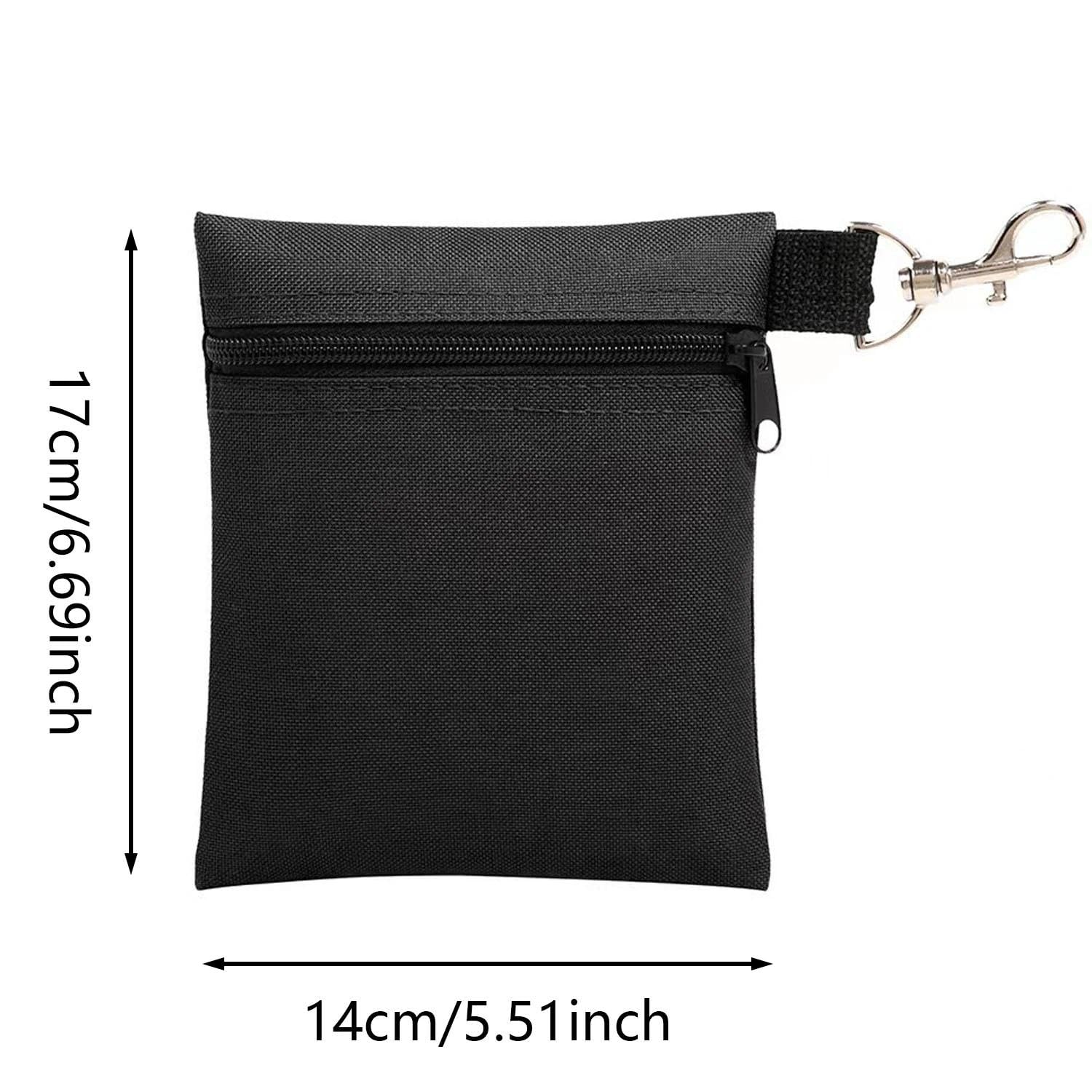 1Unidad Bolsa de Golf con Cremallera y Mosquetón de Metal - Organizador de Tees y Bolas Compacto - Accesorio Duradero para Hombres y Mujeres