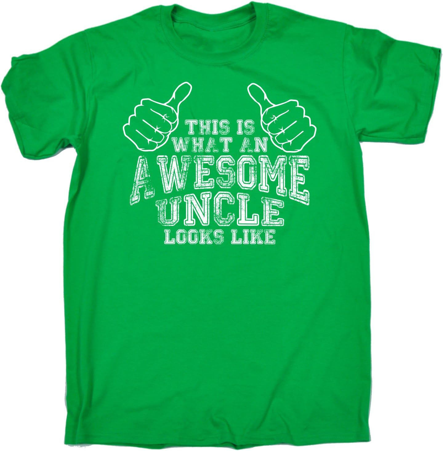 Fonfella Slogans Men's This Is What An Awesome Uncle Looks Like - Loose Fit T-Shirt 2X Large Kelly Green