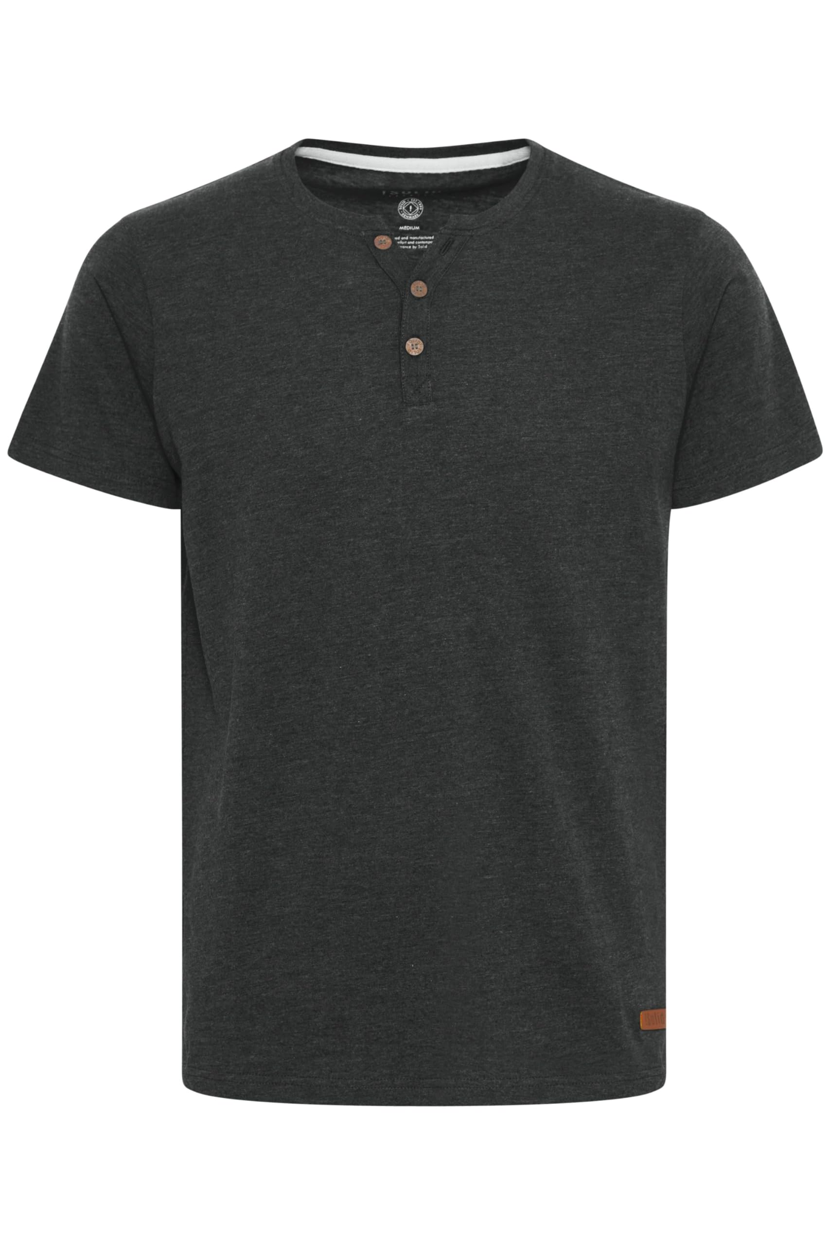 !Solid SDVolker Herren T-Shirt Kurzarm Shirt mit Grandad-Ausschnitt