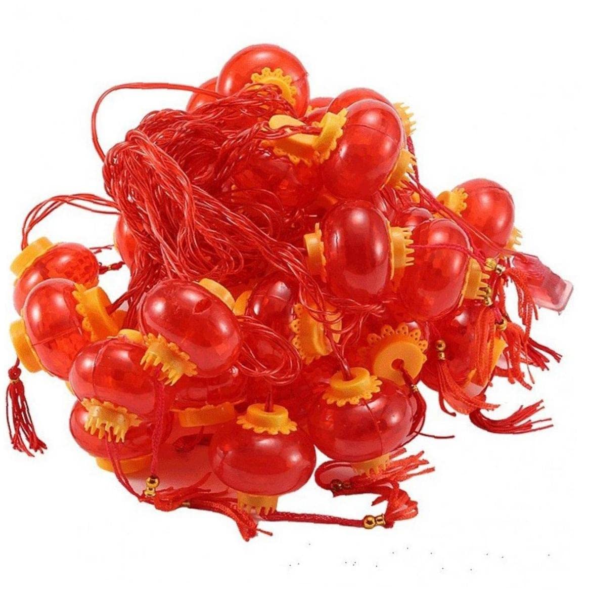 Haowul Lantern 2M 10Led Red Chinese String Lights Chinese Style Wedding Decorations Light Spring Festival Chinese New Year Decor