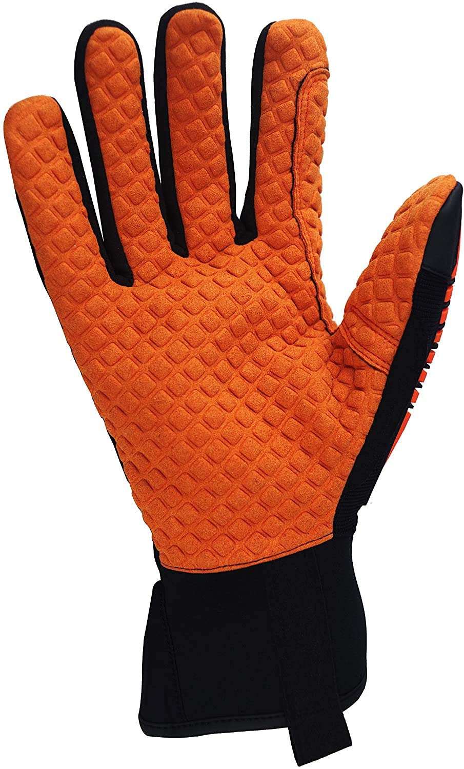 Seibertron HIGH-VIS SDXO2 Super Grip et des gants remplis de gel avec protection d'impact/oléofuge haute résistance aux chocs de sécurité avec des protecteurs impacts des mines gant L
