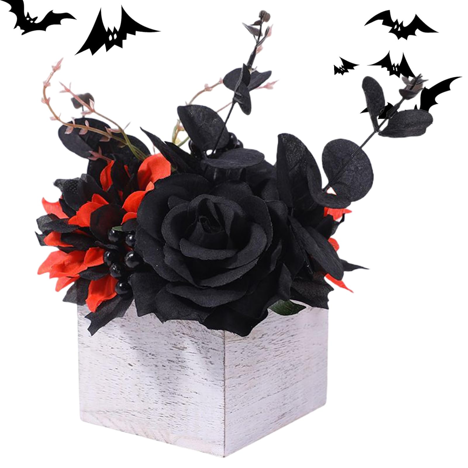 Bouquet noir gothique pour centre de table et ambiance d'hôtel