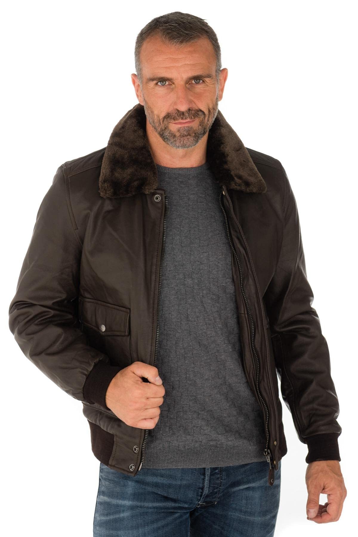 Schott NYC Lctopgun Jacket Brown