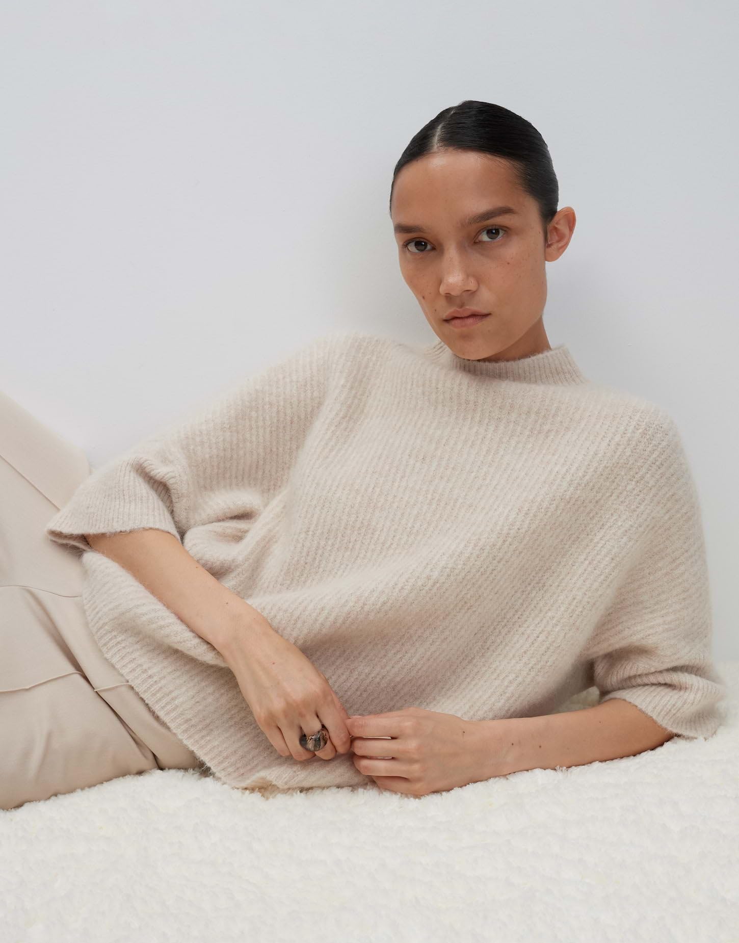 someday Damen Pullover | TALENE Loose Strickpullover aus Alpakamix