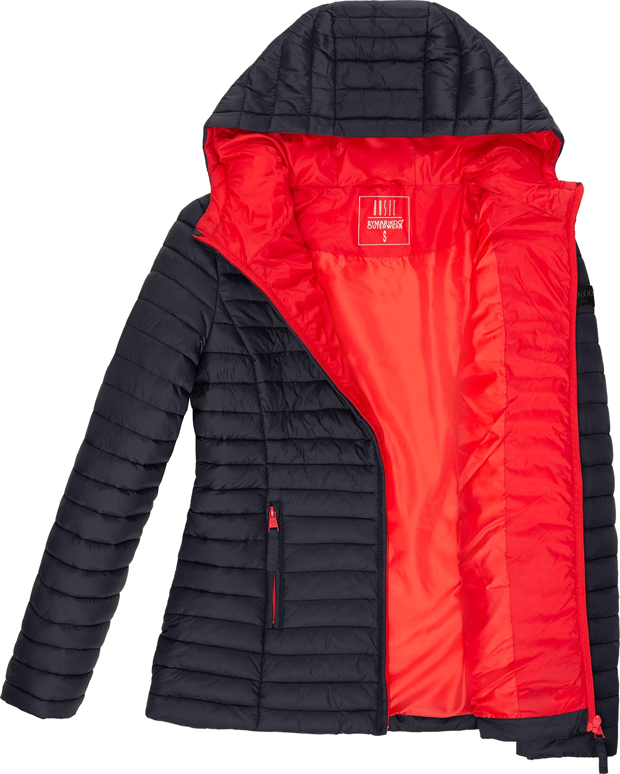 MARIKOO Giacca da donna leggera trapuntata con cappuccio Asraa XS-3XL