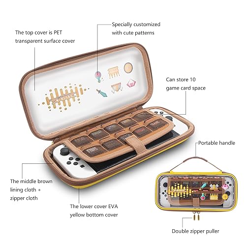 Miniatura 2 de OLYGIVE Switch OLED Case, Switch Carrying Case Compatible with Nintendo Switch or Switch OLED Console