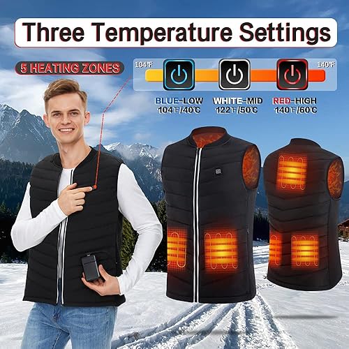 Miniatura 2 de Heated Vest for Men Women with Battery Pack Included USB Electric Heating Vest Rechargeable Lightweight Warming vests