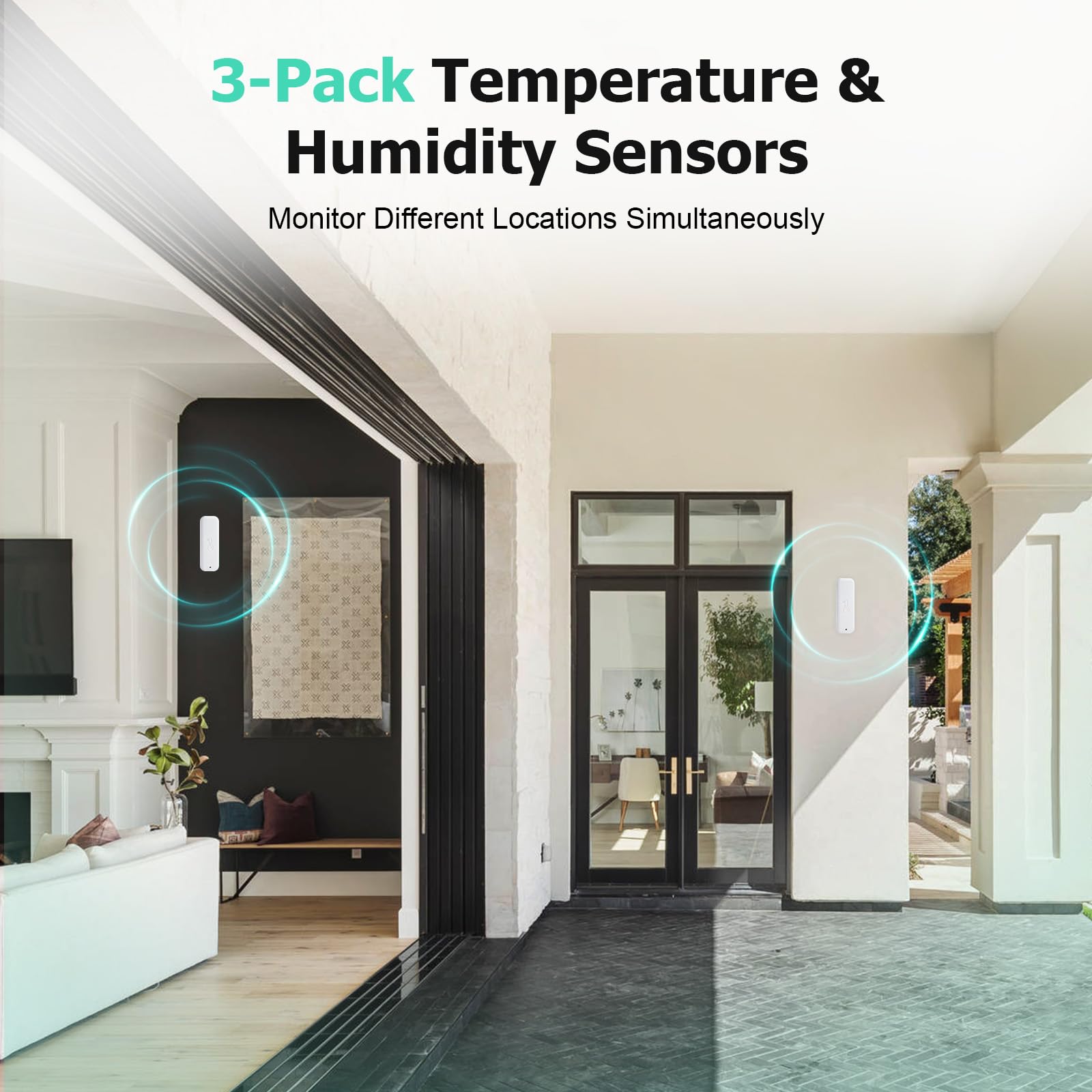 Set termoigrometro WiFi con display LCD, sensore di temperatura WiFi con 3 sensori esterni e 1 stazione base, controllo tramite app Tuya Smart Life per serra e cantina