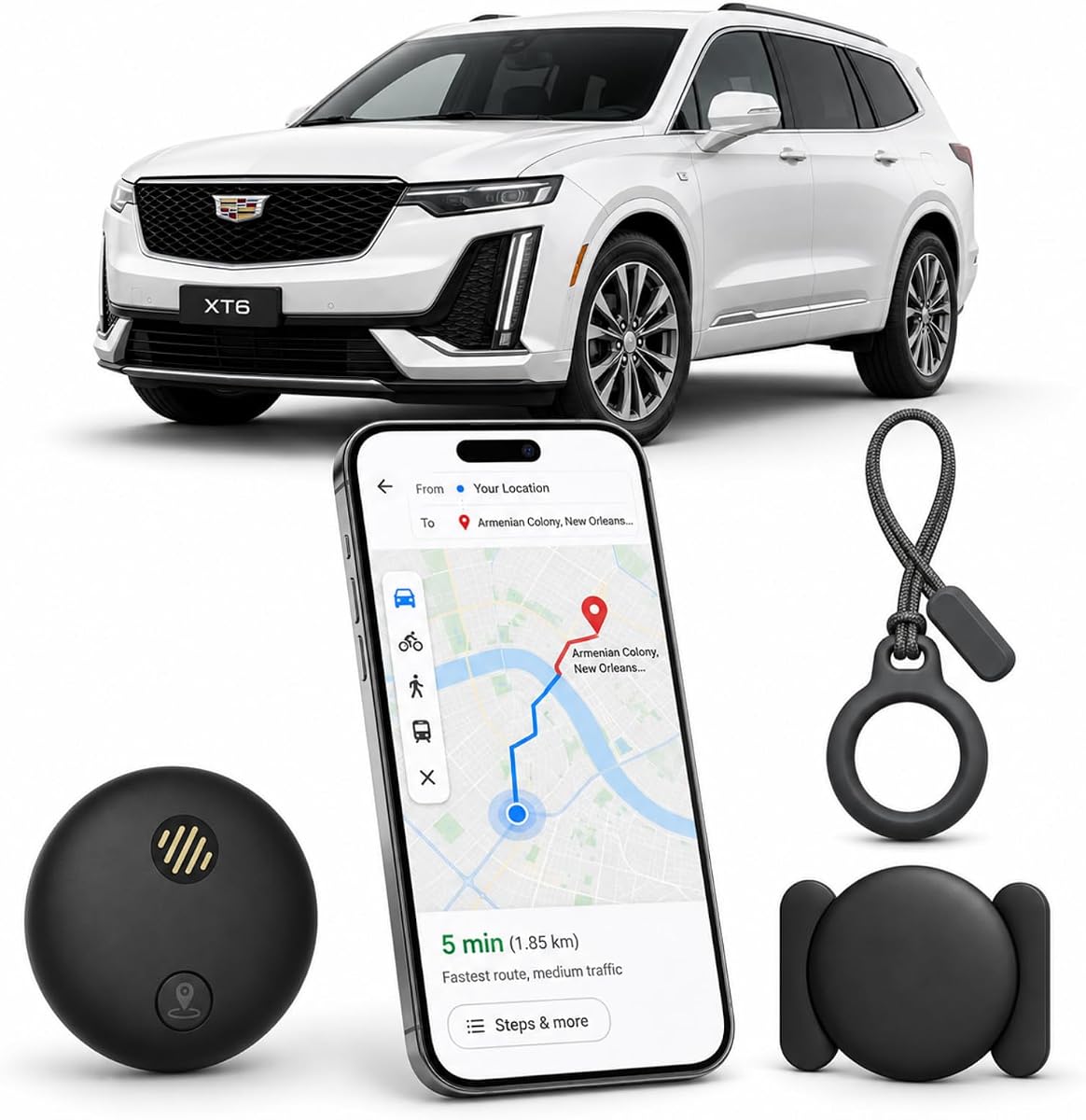 Dispositivo de seguimiento Yinnovy para vehículos, seguimiento en tiempo real, sin tarifa mensual | Rastreador GPS para vehículos, no necesita tarjeta SIM, funciona con iOS Find My, resistente al agua IP68, localizador GPS magnético