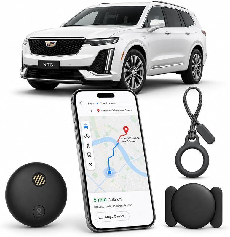 Dispositivo de seguimiento Yinnovy para vehículos, seguimiento en tiempo real, sin tarifa mensual | Rastreador GPS para vehículos, no necesita tarjeta SIM, funciona con iOS Find My, resistente al agua IP68, localizador GPS magnético