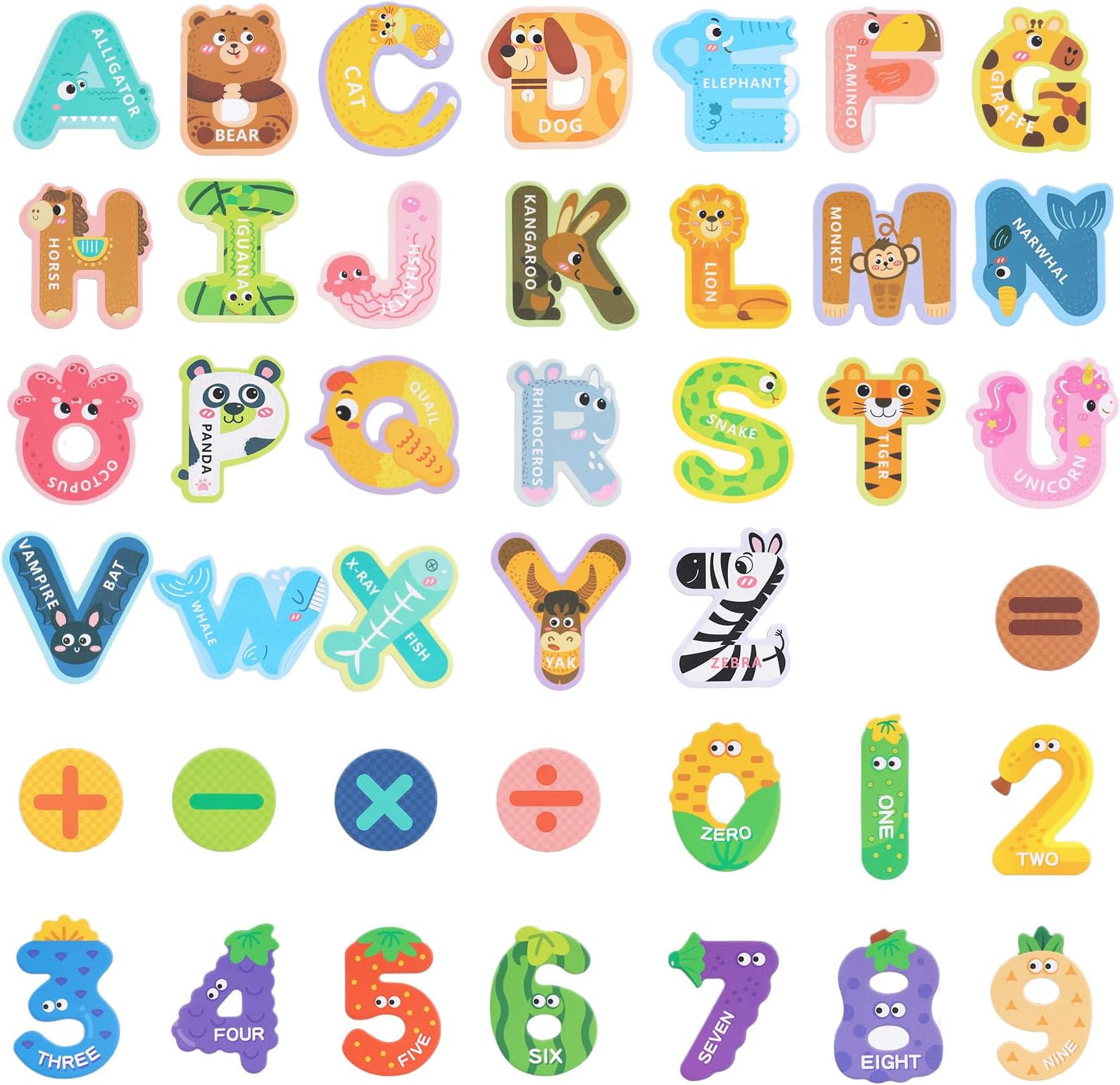 Large Size Alphabet Animal Letters Fridge