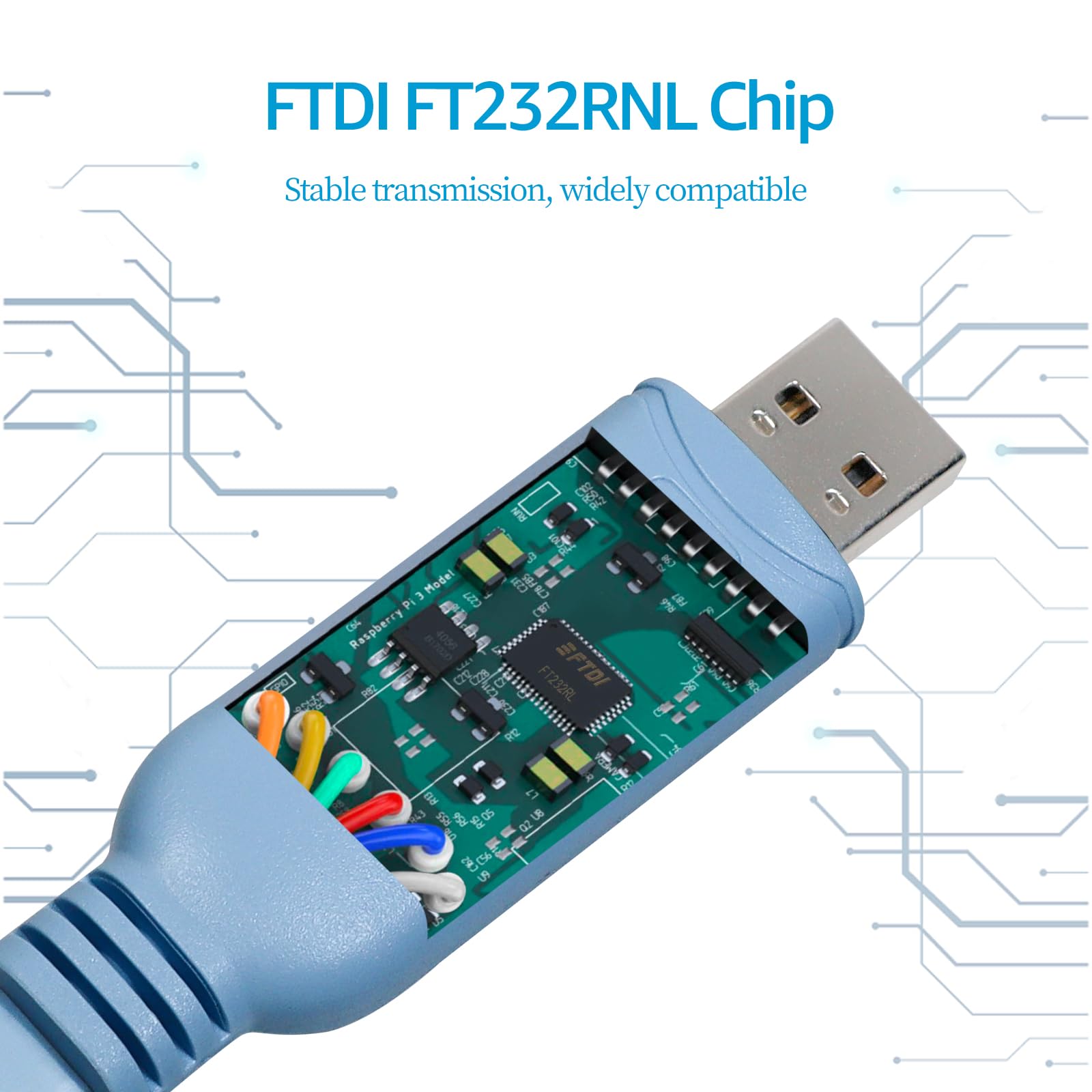 DSD TECH Cavo seriale SH-RJ45K USB a RS485 con interfaccia RJ45 e chip FTDI incorporato