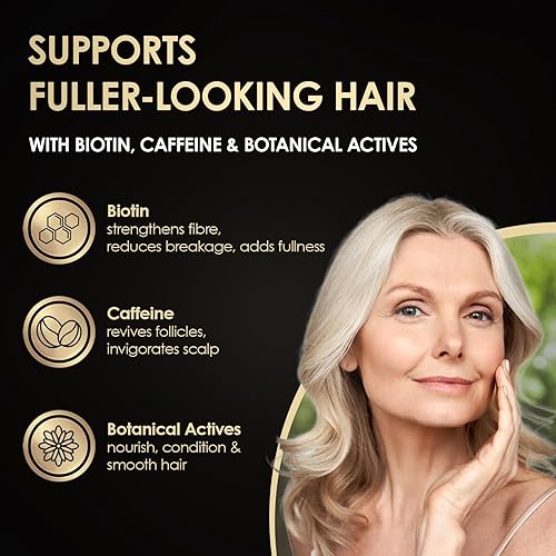 Miniatura 3 de ThickTails Acondicionador para el crecimiento del cabello para mujeres con biotina, cafeína y palma enana americana, acondicionador espesante sin