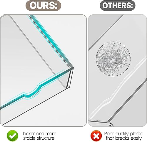 Miniatura 6 de Organizadores de cajones de acrílico, juego de 4 cajones de 21 cajones, cajones de almacenamiento transparentes para suministros de oficina,