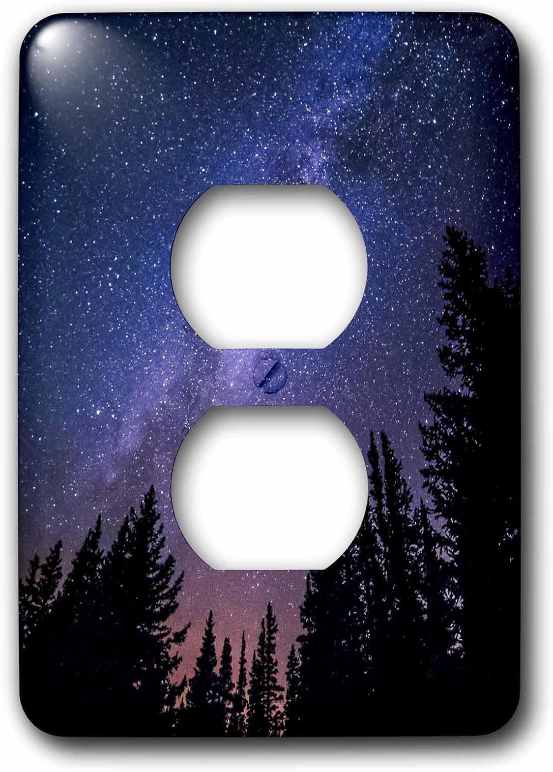 3dRose Starry Night Sky and Trees single toggle switch