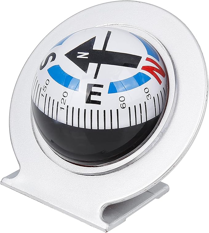 X AUTOHAUX Car Compass Ball Self Adhesive Dashboard Mount