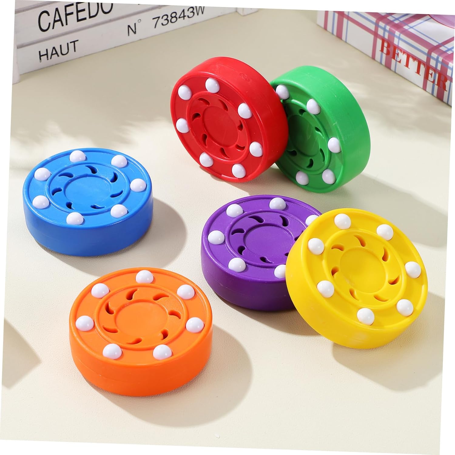 Totority 6-Pack Ice Hockey Roller Skates Practice for Floor Hockey Supply Accessories Rugged Durability Vibrant Colors