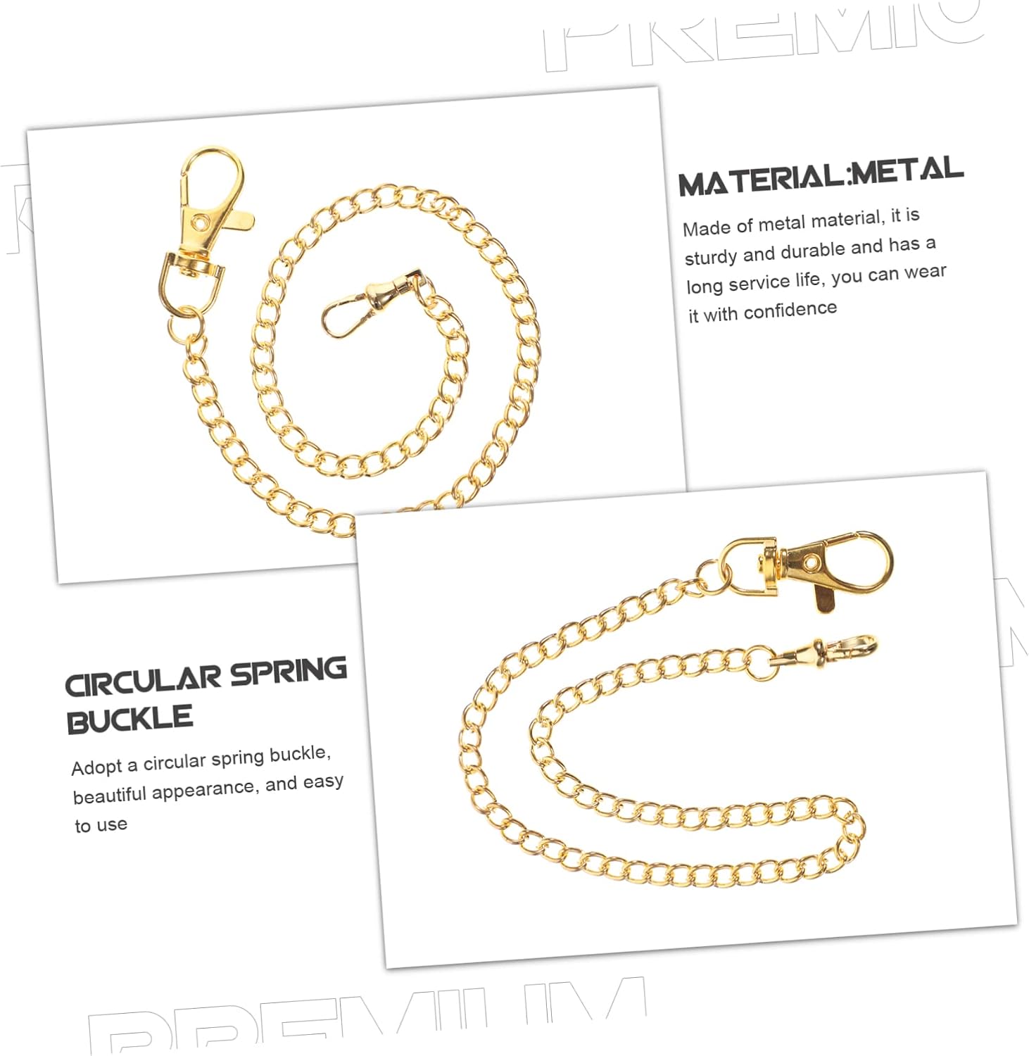 2pcs Pocket Watch Chain Thick Chain Wallet Chain Watch Chain Link Single Watch Chain Link Pants Chain