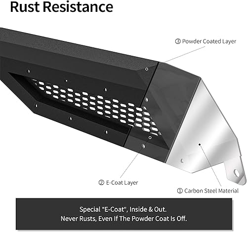 Miniatura 6 de oEdRo - Juego de 4 guardabarros actualizados compatibles con Jeep Wrangler JK y JKU Unlimited 2007-2018 (2 puertas y 4 puertas), con textura negra y